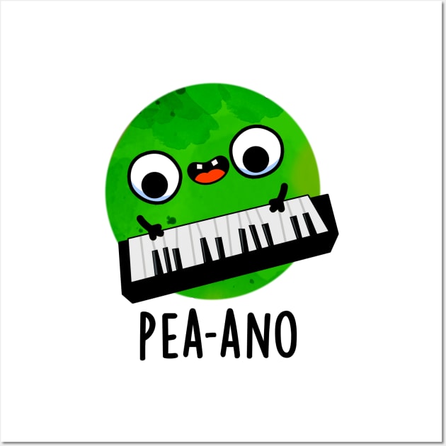 Pea-ano Funny Music Veggie Pea Pun Wall Art by punnybone